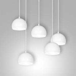 żyrandol  (metal shade dia 150 mm) white 5xE27 01213