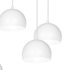 żyrandol  (metal shade dia 150 mm) white 5xE27 01213