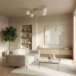 plafon  beige (glass: 2981) 4xE27 01355