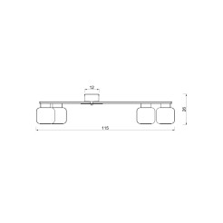 plafon  beige (glass: 2981) 4xE27 01355
