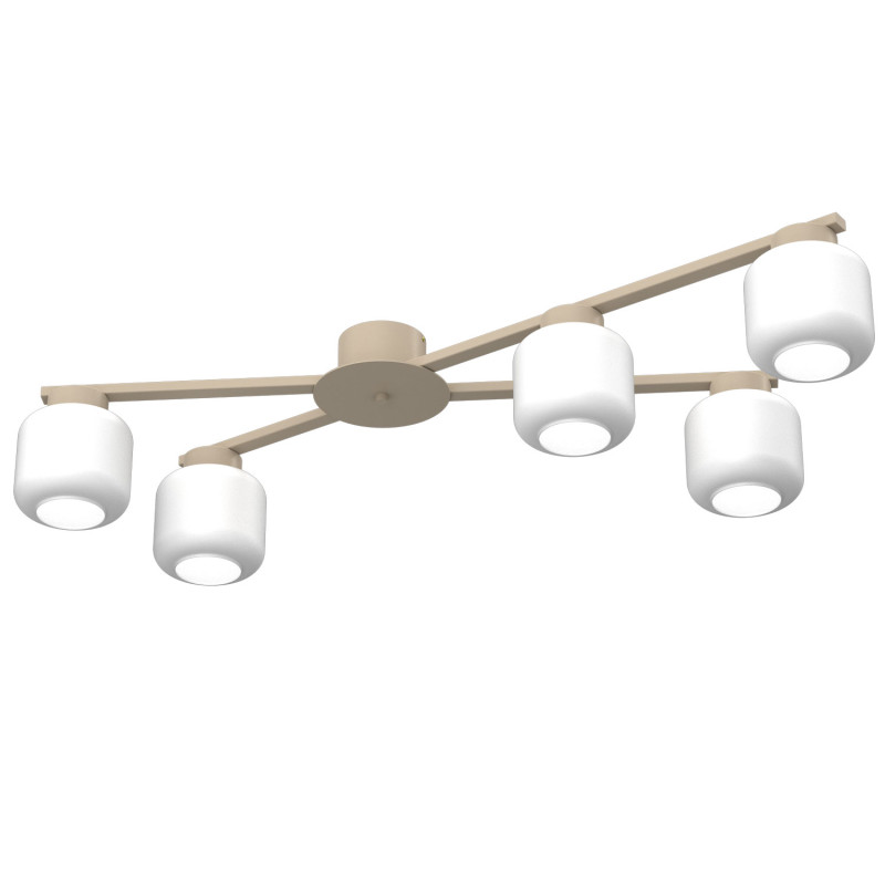 plafon  beige (glass: 2981) 5xE27 01356