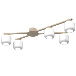 plafon  beige (glass: 2981) 5xE27 01356