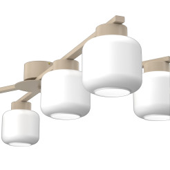 plafon  beige (glass: 2981) 5xE27 01356