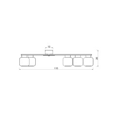 plafon  beige (glass: 2981) 5xE27 01356