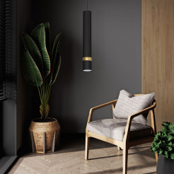 żyrandol  black/gold 1xGU10 01554