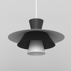 żyrandol  white/black 1xE27 03134