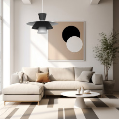 żyrandol  white/black 1xE27 03134