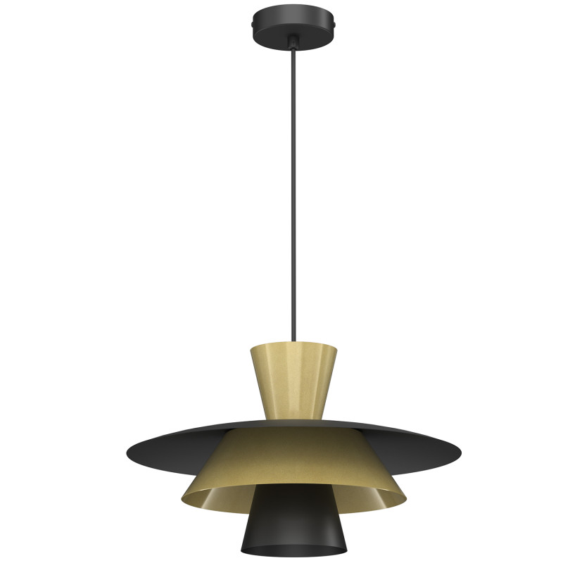 żyrandol  black/gold 1xE27 03135