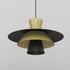 żyrandol  black/gold 1xE27 03135