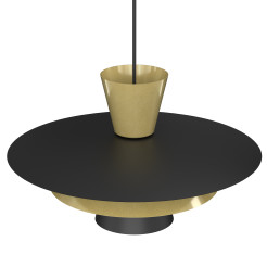 żyrandol  black/gold 1xE27 03135