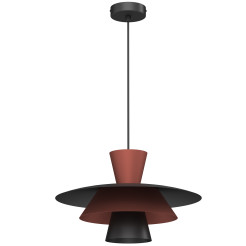 żyrandol  black/copper 1xE27 03136