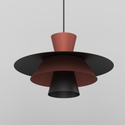 żyrandol  black/copper 1xE27 03136