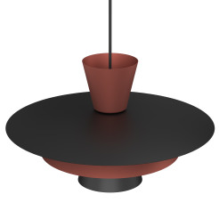 żyrandol  black/copper 1xE27 03136