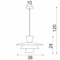 żyrandol  black/copper 1xE27 03136