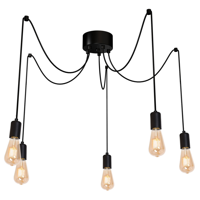 żyrandol  black 5xE27 03950