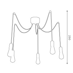 żyrandol  black 5xE27 03950