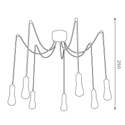 żyrandol  black 7xE27 03951