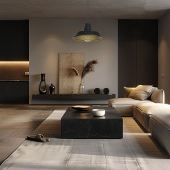 żyrandol  black/gold 1xE27 04032