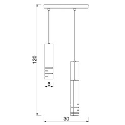 żyrandol  line bar 900x80 cashmere/natural wood 3xE27 04207