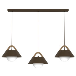 żyrandol  line bar 900x80 brown/natural wood 3xE27 04210