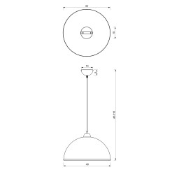 żyrandol  Cream 1xE27 04870