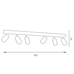 spot  white/chrome 6xGU10 05140