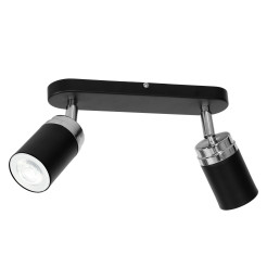 spot  black/chrome 2xGU10 05146