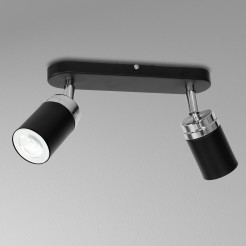 spot  black/chrome 2xGU10 05146