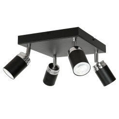 spot  black/chrome 4xGU10 05148