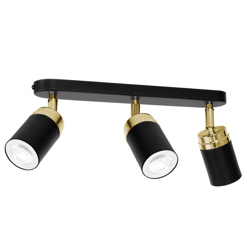 spot  black/gold 3xGU10 05165