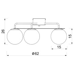 plafon  black/gold 5xE27 05669
