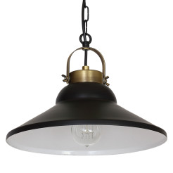 żyrandol  black/antic brass 1xE27 06207