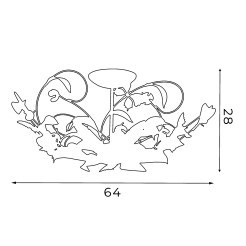 plafon  3xE14 06287