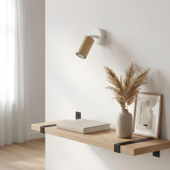 spot Nise white/wood 1xGU10 07044