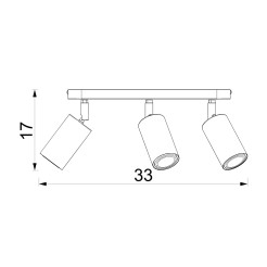 spot Nise line bar white/wood 3xGU10 07047