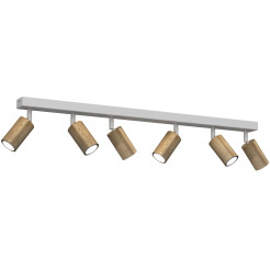 spot Nise line bar 900 white/wood 6xGU10 07048