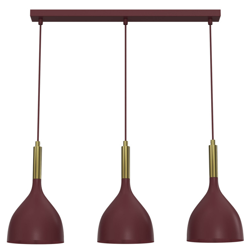 żyrandol line bar 600 mm  burgundy/shiny gold 3xE27 07267