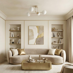 plafon  beige/gold 4xE27 07885