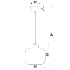 żyrandol  black (glass: 2985) 1xE27 07998