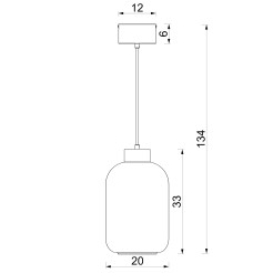żyrandol  brown (glass: 2987) 1xE27 08011