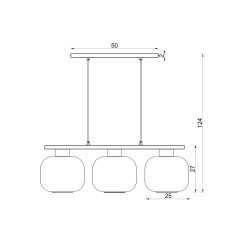 żyrandol  brown (glass: 2984) 3xE27 08012