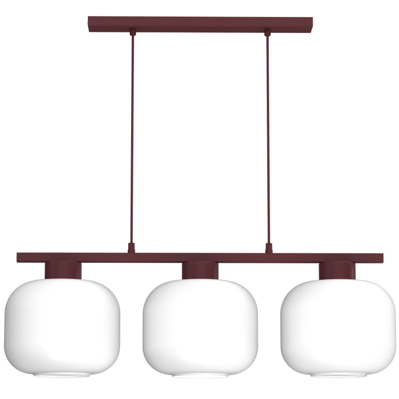 żyrandol  burgundy (glass: 2984) 3xE27 08016