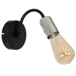 kinkiet  black/chrome 1xE27 08070
