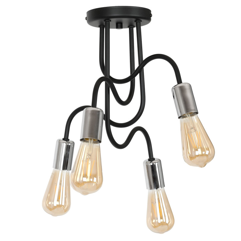 plafon  black/chrome 4xE27 08072