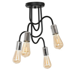 plafon  black/chrome 4xE27 08072