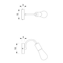 kinkiet  white/chrome 1xE27 08073