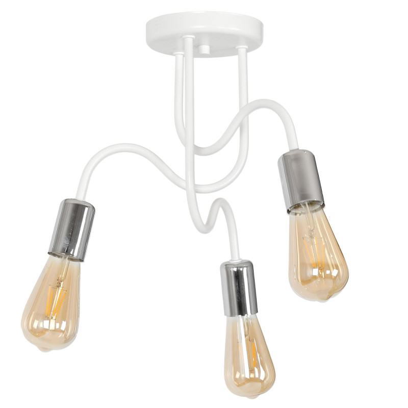 plafon  white/chrome 3xE27 08074