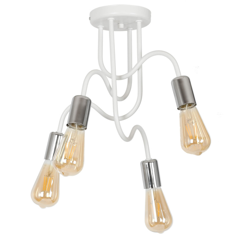 plafon  white/chrome 4xE27 08075