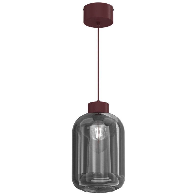 żyrandol  burgundy (glass: 2988) 1xE27 08129
