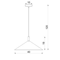 żyrandol dia 400  brown (RAL 8028) 1xGX53 08183